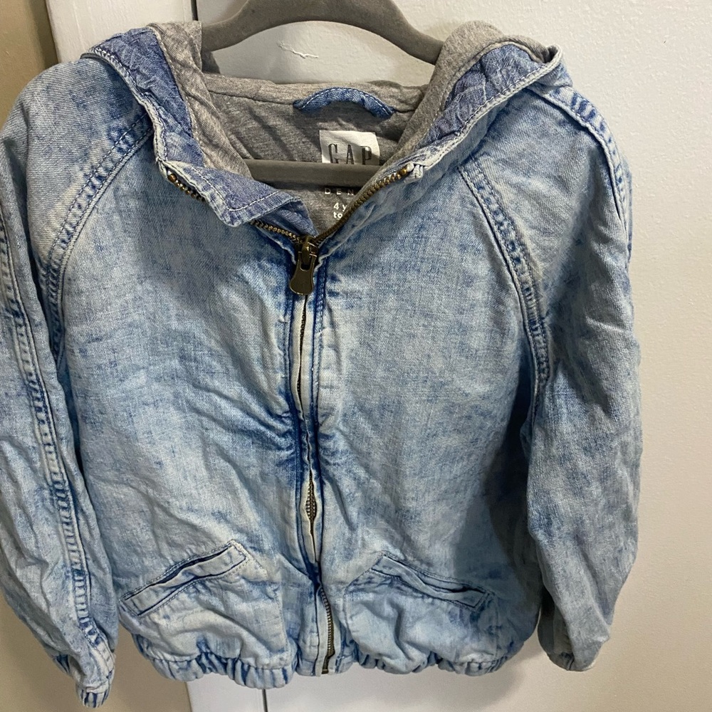 acid wash toddler denim jacket